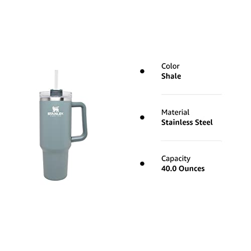 Stanley 40Oz Adventure Quencher Reusable Insulated Stainless Steel Tumbler (Shale)