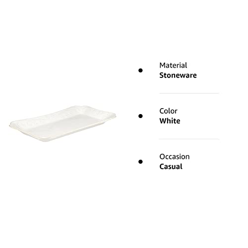 Lenox French Perle Hors D'Oeuvre Tray, 13.5-Inch, White -