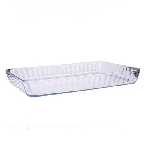 Pasabahce Borcam 59204 Rectangular Glass Dish Form And Mould 40 X 27 Cm