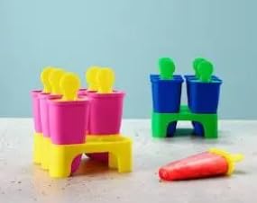 Ikea 802.084.78P Chosigt Ice Pop Maker, Pink/Yellow (Plastic)  Width Inches: 4, Length Inches: 6, Height Inches: 4. Inch
