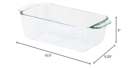 Pyrex 1-1/2-Quart Loaf Dish, 1 Pack, Clear