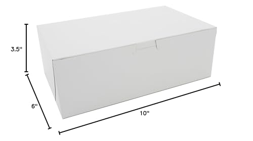 Southern Champion Tray 1017 Premium Clay Coated Kraft Paperboard White Donut Box, 10 Length X 6 Width X 3-1/2 Height (Case