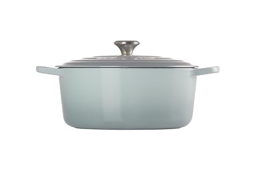Le Creuset Enameled Cast Iron Signature Round Dutch Oven With Lid, 9 Quart, Sea Salt