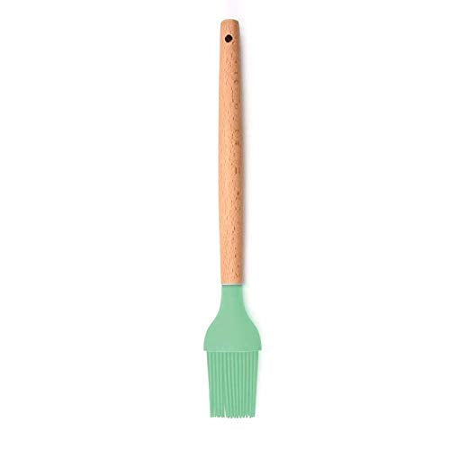 Spatlus Woodtula Silicon Basting Brushes, Wooden Handle Heat Resistant Pastry Brushes, Spread Oil Butter Sauce Marinades For Bbq