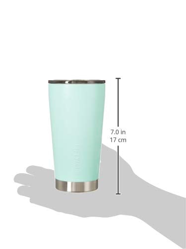 FIFTY/FIFTY Double Wall Vacuum Insulated Travel Tumbler 20oz, Cool Mint, Plastic, Model V20004MN0