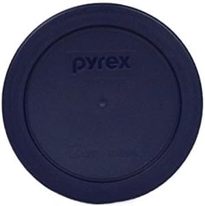 Pyrex 7200-Pc Round Storage Cover For Glass Bowls, Dark Blue (4-Pack)