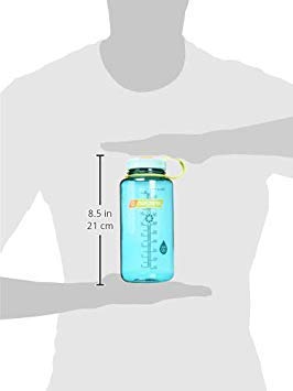 Nalgene Tritan Wide Mouth BPA-Free Water Bottle Cerulean  16 oz (342069)