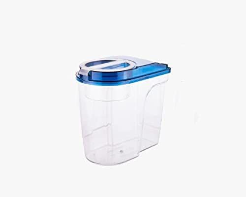 Kps Free Flow Kitchen Storage Container | Airtight & Easy Pour | Plastic Jar For Cereals/Rice/Pulses/Snacks | Transparent Kitche