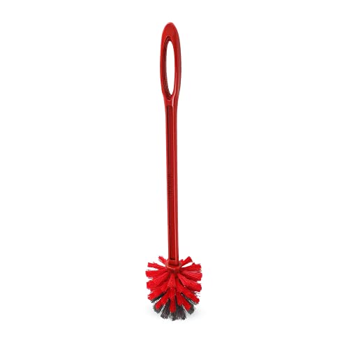 Cello Kleeno Eco Round Toilet Brush, 1Pc, Red And Grey