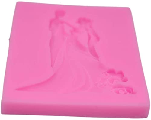 Beespring Bride And Groom Couple Silicone Fondant Mold For Wedding Cake Decorating Cake Topper Cupcake Chocolate Mold