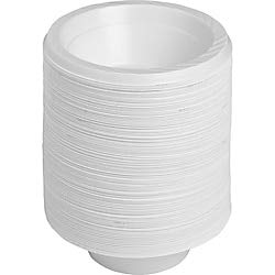Genuine Joe Reusable Plastic Bowls - 125 / Pack - 12 Fl Oz Bowl - Plastic - Serving - Disposable - White - 1000 Piece(S) / Carto