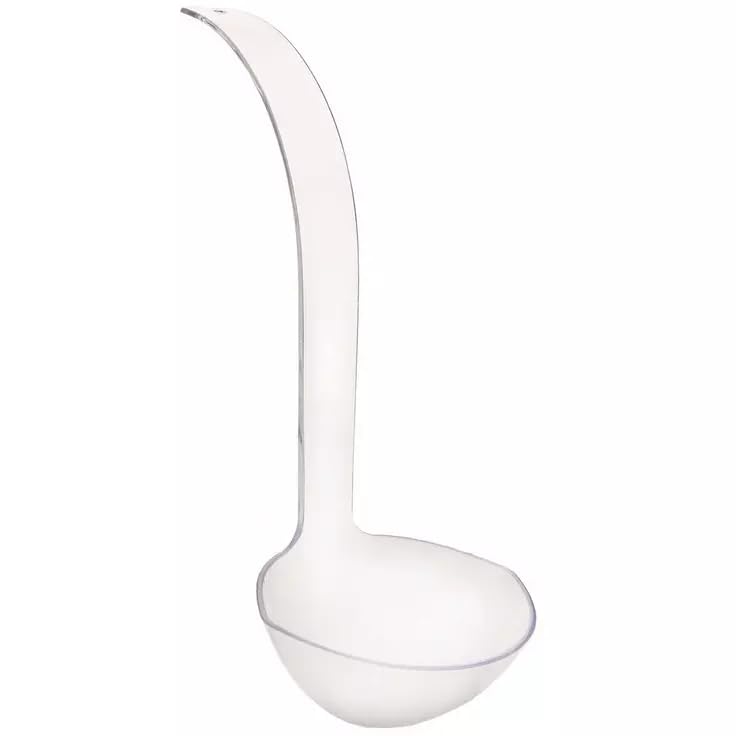 Clear Plastic Punch Ladle  12 Inches  Holds 6.5 Oz