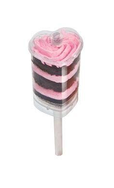 Pizety Pack Of 100 Martellato Push Pop Containers, Push Up Pops Heart Martellato Cake Push Pops Containers With Lid, Plastic Pus