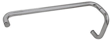 Crl ''Bm'' Brushed Nickel 6'' Pull Handle 18'' Towel Bar Combination Without Metal Washers