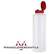 Pinnacle Mercantile Condiment Squeeze Bottles With Flip Top Hinged Red Cap 16 Oz Set Of 12 (Perfect For Condiments, Sauces, Dres