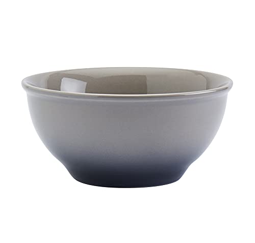 Mason Craft & More Festival Dinnerware Collection- Round Durable Stoneware Bold Colorful Ombre Glaze Plates Bowls, 12 Piece Fest
