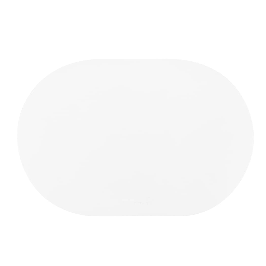 Restaurantware Oval White Vinyl Placemat - Embossed - 16'' X 12'' - 6 Count Box