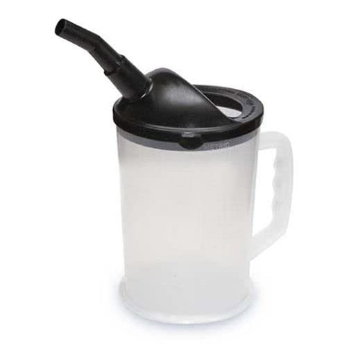 Funnel King 94026 Heavy-Duty 87 Oz. Graduated Measuring Container W/ 4'' Black Spout - Lot Of 6