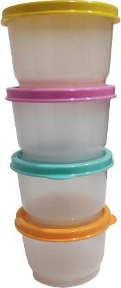 Tupperware  120 Ml Plastic Utility Container (Pack Of 4, Multicolor)