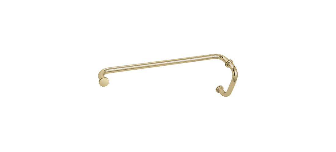 CRL ''BM'' Satin Brass 6'' Pull Handle 24'' Towel Bar Combination with Metal Washers