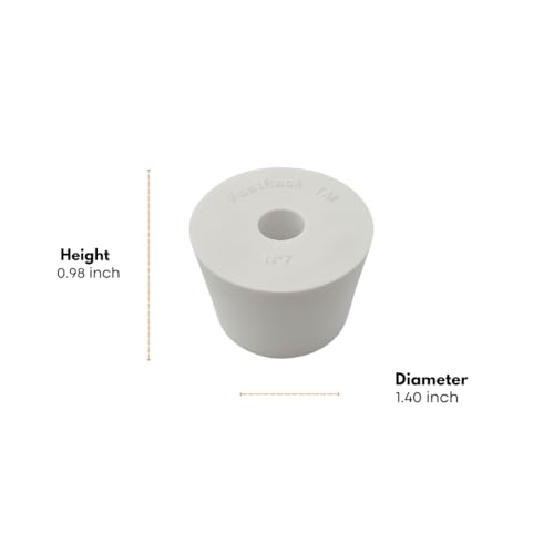3Ct. - 3 Piece Airlock With #7 Stopper - Set Of 3 (Cylinder Airlock)