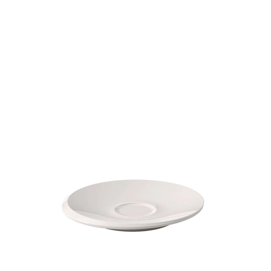 Villeroy & Boch Newmoon, Elegant Saucer For Espresso And Mocha Cups, Premium Porcelain, Dishwasher Safe, White, 13X13X2Cm