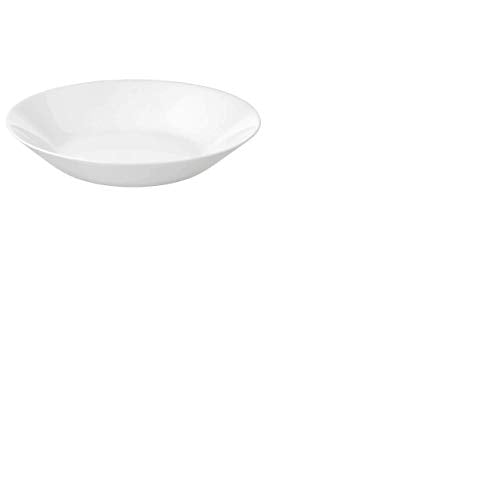 Ikea 6Piece Tempered Opal Glass Dinnerware Plates/Bowls, White (Deep Plate, White20 Cm)