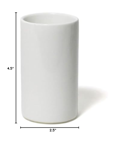 Jonathan Adler Lacquer Bath Tumbler, One Size (Pack Of 1), White