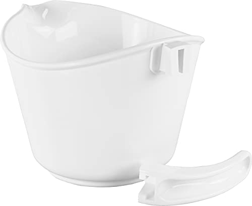 Reston Lloyd Non-Slip Base Erogonomic Space Saving Detachable Handle, 2 Qt Heavy Duty Bpa-Free Microwave & Dishwasher, White