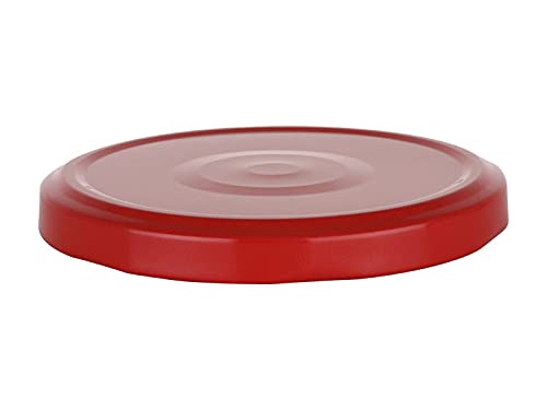 Nakpunar 24 Pcs 82Tw Lug Plastisol Liner Lids With Safety Button (Red, 82Tw)