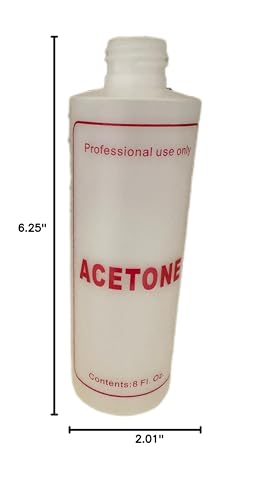 2X Plastic Bottle With Caps- 8Oz Natural Color -Empty Bottle For Nail Supply (Acetone)