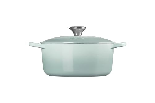 Le Creuset Enameled Cast Iron Signature Round Dutch Oven, 4.5 Quart, Sea Salt