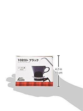 Kalita Ceramic Coffee Dripper (Black) For 2-4 Cups (#02005)
