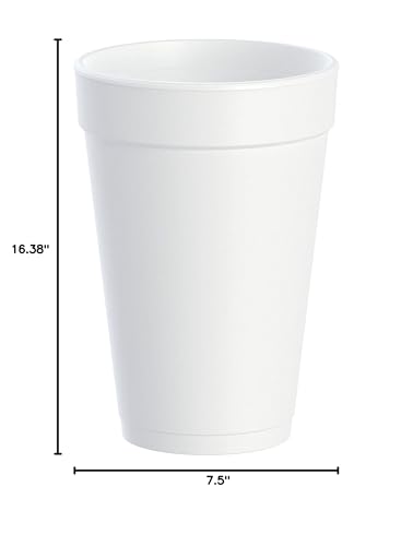 DART white foam cups 16 oz 25 cups