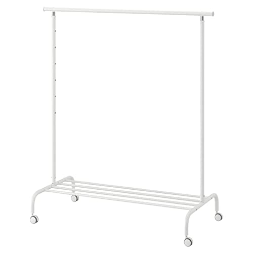 Ikea Rigga Alloy Steel Clothes Rack (White), 68.9 X 208 X 43.7 Cm