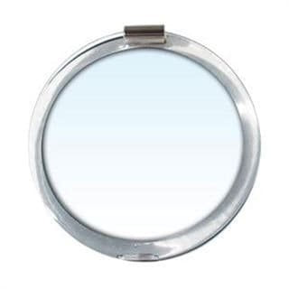 Rucci 3-In-1 Magnifying Compact Mirror, Clear Acrylic, 4 Inch Diameter
