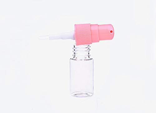 10Ml 0.3 Ounce Clear Plastic Lotion Pump Bottle With Pink Press Pump Head Empty Cosmetic Sample Container For Emulsion Face Crea