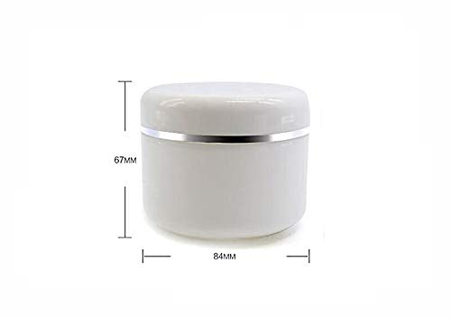 6Pcs 250Ml/8 Oz White Empty Plastic Cosmetic Containers With Round Lid For Face Cream Diy Body Scrub Mask Lotion Storage Jar Pot
