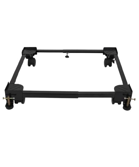 Shop4Ever Heavy Duty Adjustable Front & Top Load Washing Machine Stand With Wheels | Fits 510 Kg | MultiUse Refrigerator & Coo