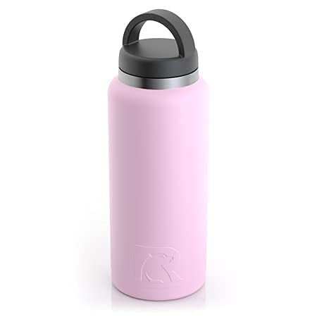 RTIC 36oz Vacuum Insulated Water Bottle  Metal Stainless Steel Double Wall Insulation  BPA Free Reusable  Leak-Proof Thermos Flask for Hot and Cold Drinks  Travel  Sports  Camping  Flamingo