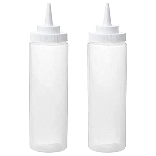 Ikea Plastic Squeeze Bottle, 330 Ml (Transparent)  Pack Of 2