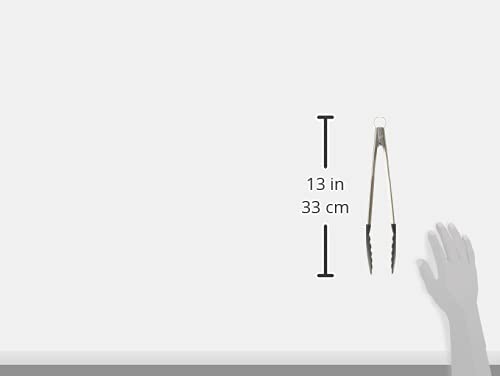 Cuisipro 12'' Non Stick Locking Tongs, Gray And Black