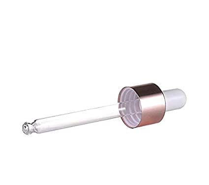 Lokusel 4 Pack Glass Dropper Bottles,10Ml/15Ml/30Ml/50Ml/100Ml Essential Oil Bottles Dropping Bottles With Rose Gold Cap Perfume