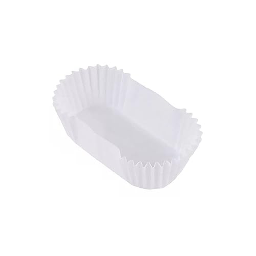 Leadigol Oval Paper Baking Cups,Cupcakes Liners Baking Tools For Muffins Cupcakes Oval Mini Cake Mould Kitchen Supplies(white)