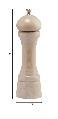 Chef Specialties Windsor Pepper Mill, 8'', Natural