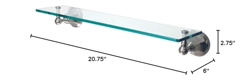 Kingston Brass BA4819C Metropolitan Cosmetic Glass Shelf  Polished Chrome