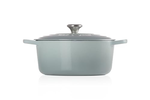 Le Creuset Enameled Cast Iron Signature Round Dutch Oven With Lid, 7.25 Quart, Sea Salt