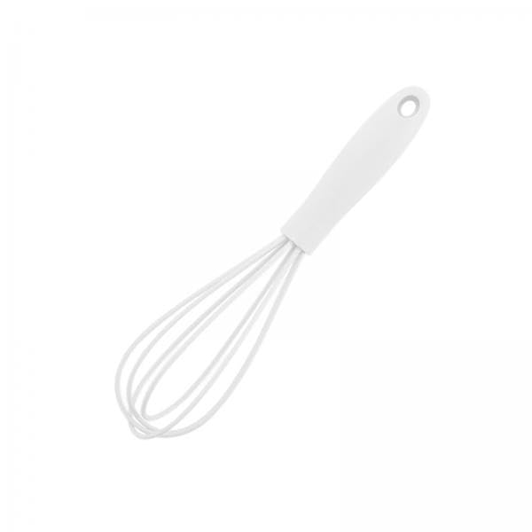 Merishopp 3Xsilicone Whisk Kitchen Utensil Non Scratch Mixer Egg Beater Frothing White