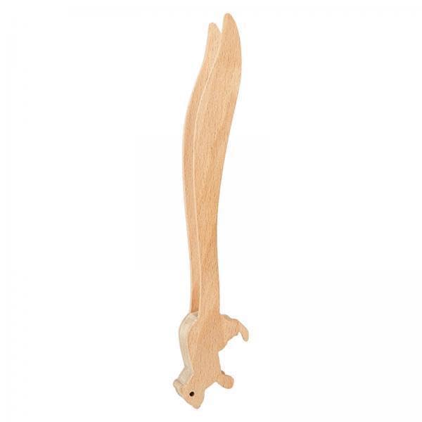 Ujeavette 3Xtoaster Tongs Cute Strong Grip 9 Long Wood Toaster Tongs For Fruits Salad Bbq