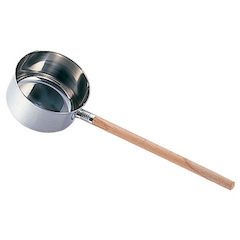 Endo Shoji BSB01 Commercial Buckwheat Ladle, 18-8 Stainless Steel, Natural Wood, Made in Japan